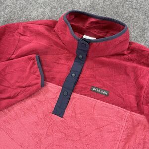 Columbia Benton Springs Half Snap Fleece Pullover Women's 1X Pink Red 1860992